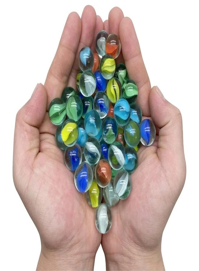 FULLFILLS 50 pcs Glass Balls kanche goli 15mm Multi Colour Children Playing vase Decoration - Image 2